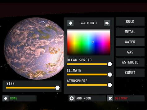 Earth simulation game. . Create your own solar system simulator